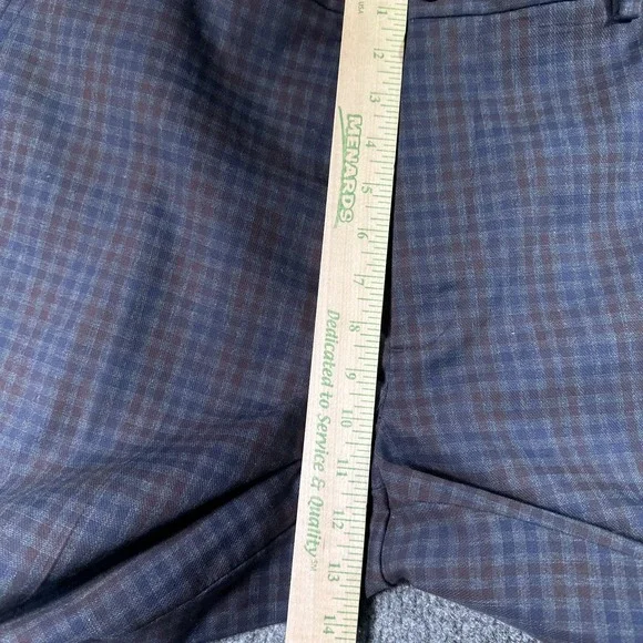 BROOKS BROTHERS Advantage Chino Clark Pant Men's 38x32 Navy Tartan Check Preppy - Picture 10 of 13